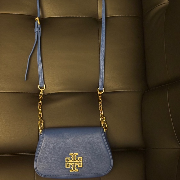 New Tory Burch Blue Leather Crossbody - Picture 4 of 4